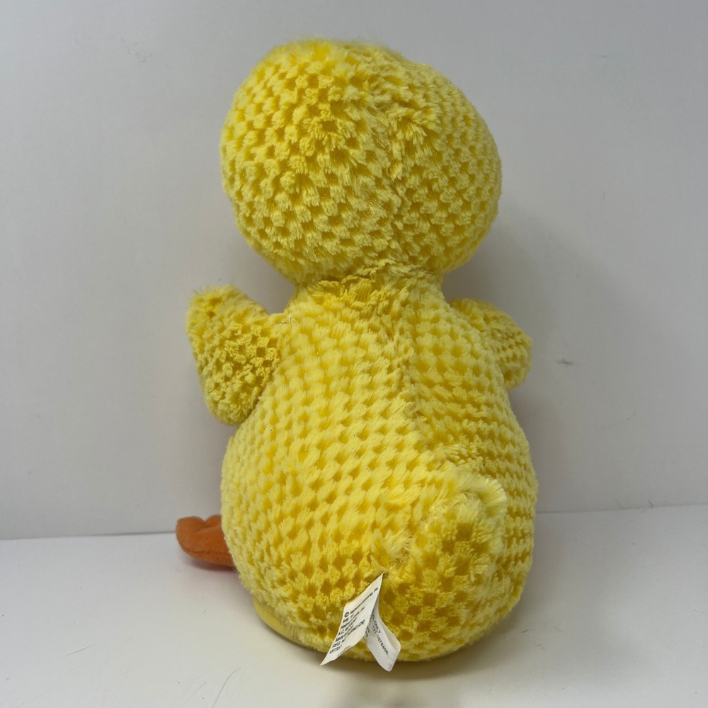 Hallmark Musical Duck Plush Yellow Waffle Texture Sound Button Easter Duckling - Picture 4 of 14